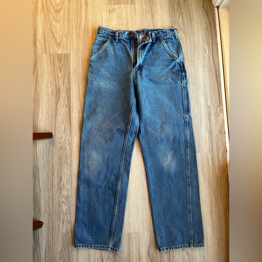 Carhartt Classic Men's Blue Carpenter Denim Jeans 34/34